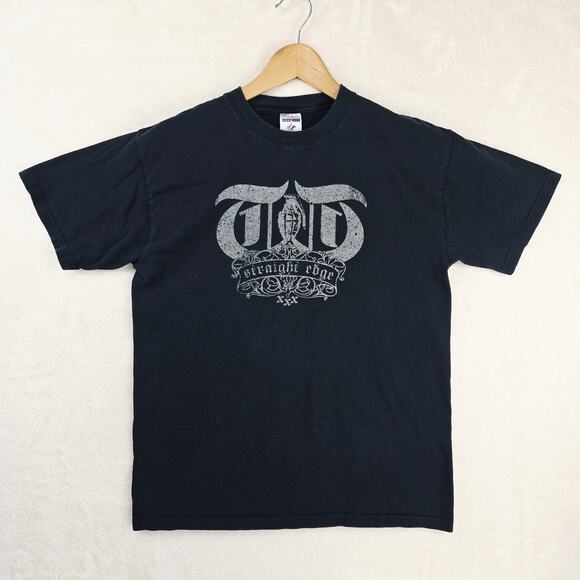 Vintage Throwdown Straight Edge Shirt Mens Medium Hardcore Punk Band Y2K 90s - Picture 2 of 9